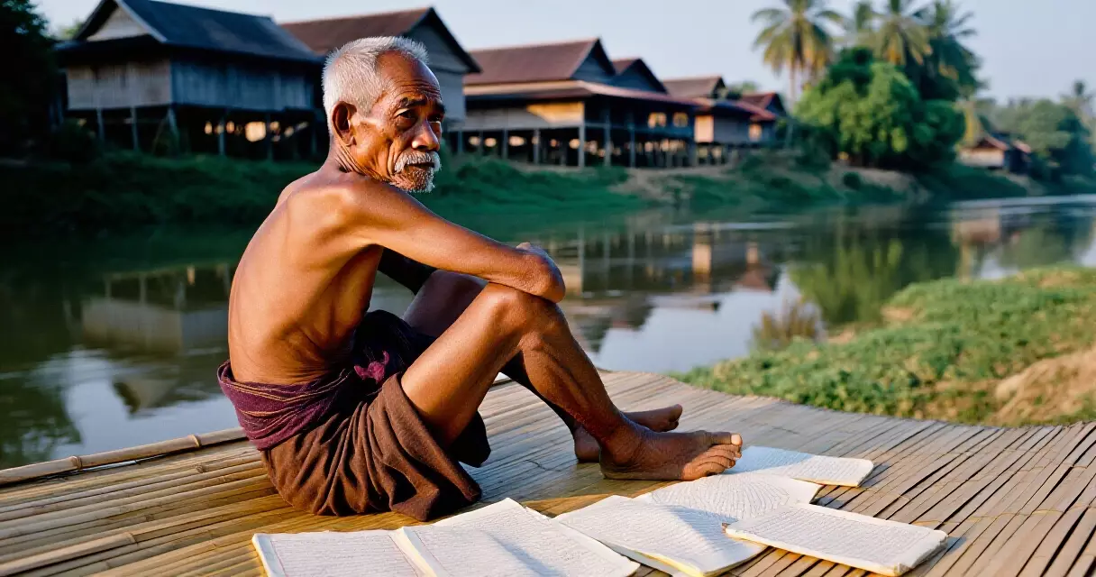 မန္တလေးဒေသမှ ဇာတ်ကြောင်းရေးသောဆရာ မြစ်ကမ်းနဘေးတွင်