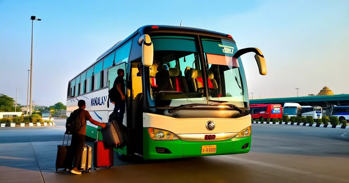 မန္တလေးသို့ နံနက်ခင်း ဆိုက်ရောက်လာသော အဝေးပြေး အဲကွန်းကား