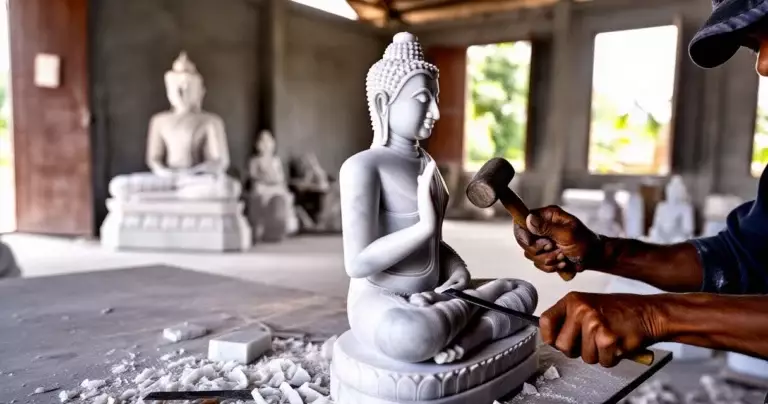 မန္တလေး ပုလဲပန်းထိမ် vs ကျောက်ထု လက်ရာ ကွာခြားချက် — အပြည့်အစုံ နှိုင်းယှဉ်ချက်