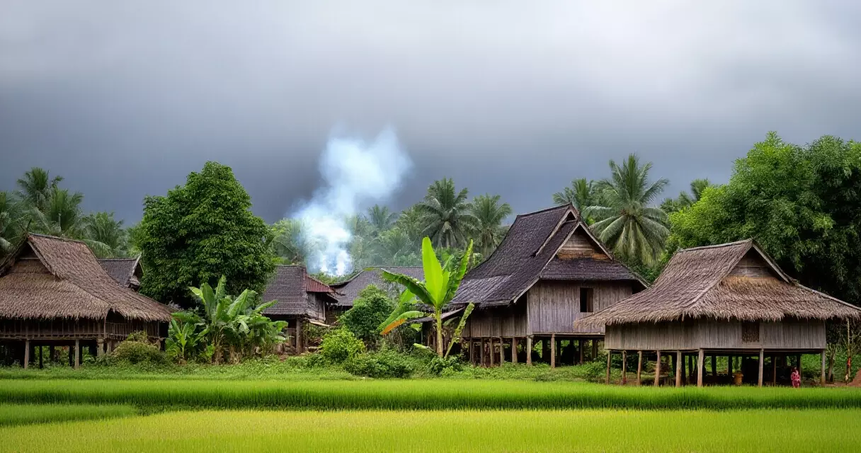 မန္တလေးတိုင်း ကျောက်ပန်းတောင်းမြို့နယ် ကျေးရွာမြင်ကွင်း