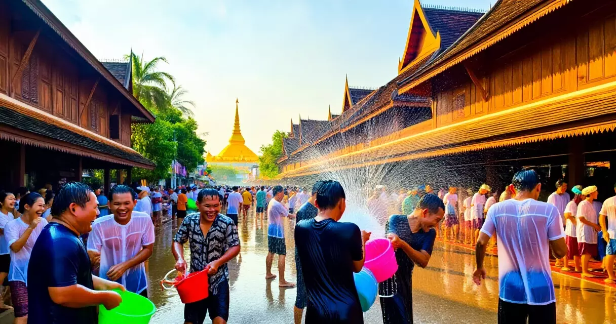 မန္တလေး သင်္ကြန် ရေပက်ပွဲတော် ဒေသခံများ ပျော်ရွှင်စွာ ပါဝင်နေစဉ်