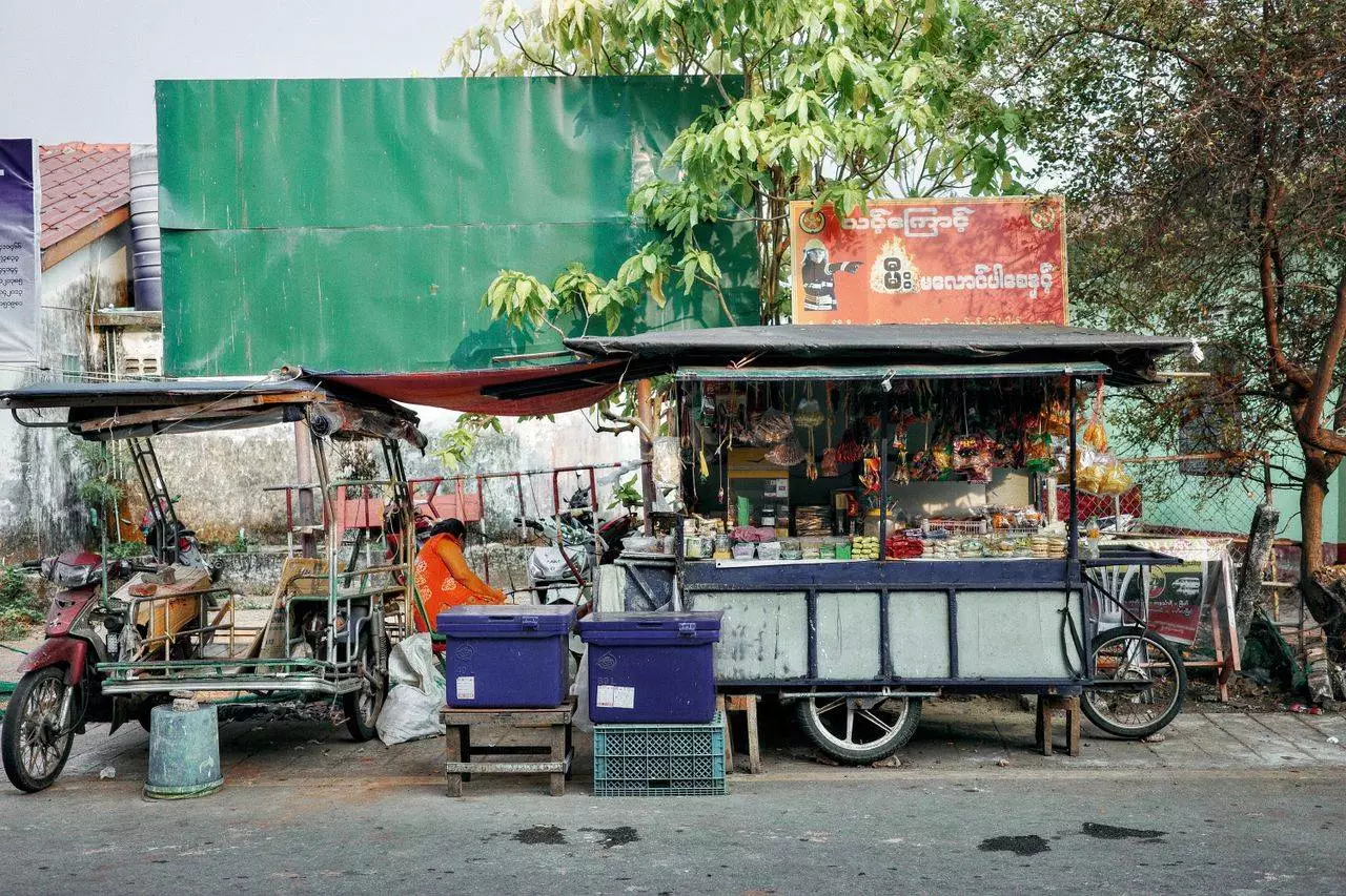 Street food vendor at a night market representing the vibrant Mandalay night market culture and street food scene in 2026
